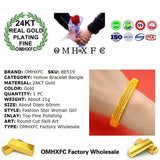 BE519 European Fine Woman Bride Hollow 24KT Bangle