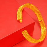 BE519 European Fine Woman Bride Hollow 24KT Bangle