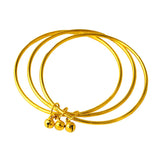 European Woman Bride Mother Party Birthday Wedding Gift Three Life Bell Bracelet
