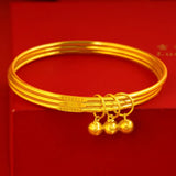European Woman Bride Mother Party Birthday Wedding Gift Three Life Bell Bracelet