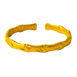 European Fine WomanBamboo 24KT Open Bracelet