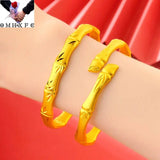 European Fine WomanBamboo 24KT Open Bracelet