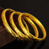 European Fine Woman Bride Mother 24KT Bracelet Bangle