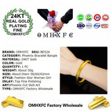 BE526 24KT Phoenix Bracelet Bangle Gift