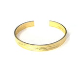 Fine European Girl Mother Bangle 24KT Cuff Bracelet
