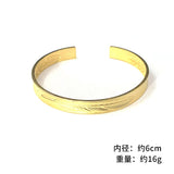 Fine European Girl Mother Bangle 24KT Cuff Bracelet