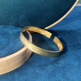 Fine European Girl Mother Bangle 24KT Cuff Bracelet