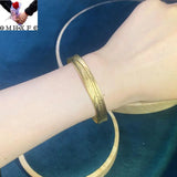 Fine European Girl Mother Bangle 24KT Cuff Bracelet