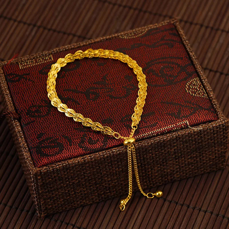 24KT Phoenix Beads Bracelet European Fine Hot Woman Girl Bride Party Gift