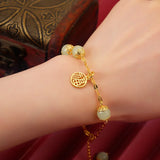 European Vintage Beads Bracelet 24KT