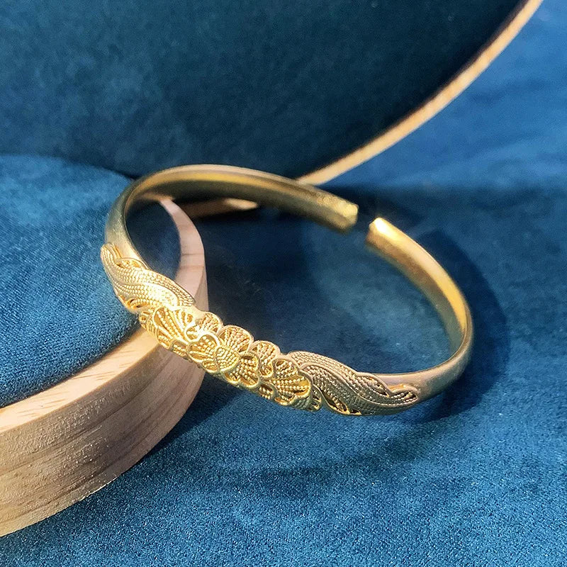 European Fine Woman Wedding Gift Peacock Bracelet Bangle