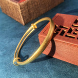 European Woman Bride Party Birthday Wedding Gift 24KT Bracelet Bangle