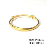 European Woman Bride Party Birthday Wedding Gift 24KT Bracelet Bangle
