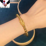 European Fine Woman Girl Bride Party Birthday Wedding Gift 24KT Bracelet Bangle