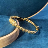 European Fine Woman Girl Bride Party Birthday Wedding Gift 24KT Bracelet Bangle