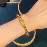 European Fine Woman Girl Bride Party Birthday Wedding Gift 24KT Bracelet Bangle