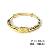 European Fine Woman Girl Bride Party Birthday Wedding Gift 24KT Bracelet Bangle