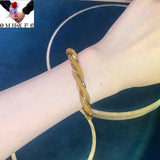 European Fine Woman Bride Wedding Gift 24KT Cuff Bracelet