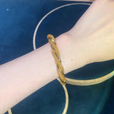 European Fine Woman Bride Wedding Gift 24KT Cuff Bracelet