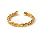 European Fine Woman Bride Wedding Gift 24KT Cuff Bracelet