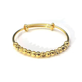 European Woman Girl Bride Gift Beads 24KT Bracelet Bangle