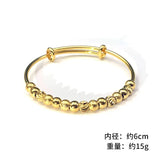 European Woman Girl Bride Gift Beads 24KT Bracelet Bangle