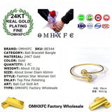 BE544 European Fine Woman Bride Party Wedding Gift 24KT Bracelet Bangle