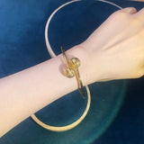 BE544 European Fine Woman Bride Party Wedding Gift 24KT Bracelet Bangle