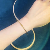 European Fine Woman Girl Bride Party Birthday Wedding Gift Slim 24KT Bracelet Ba