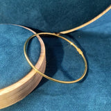 European Fine Woman Girl Bride Party Birthday Wedding Gift Slim 24KT Bracelet Ba