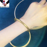 European Fine Hot Woman Girl Bride Party 24KT Bracelet Bangle