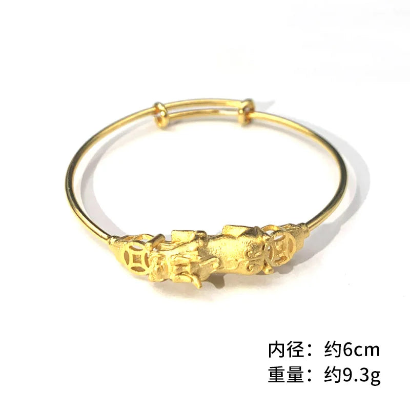 PIXIU 24KT Bracelet Bangle European Style Hot Woman Birthday Gift