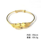 PIXIU 24KT Bracelet Bangle European Style Hot Woman Birthday Gift