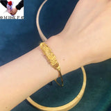PIXIU 24KT Bracelet Bangle European Style Hot Woman Birthday Gift