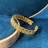 BE548 24KT Cuff Bracelet Bangle Wedding Gift