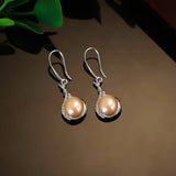 ER240 Freshwater Pearl Zircon Drop Earrings