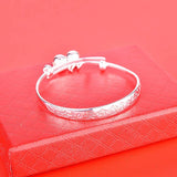925 Sterling Silver Bangles Bracelets for Baby Kids Birth Gift BE157