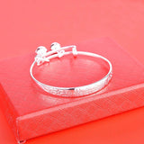 925 Sterling Silver Bangles Bracelets for Baby Kids Birth Gift BE157