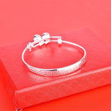925 Sterling Silver Bangles Bracelets for Baby Kids Birth Gift BE157