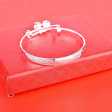 925 Sterling Silver Bangles Bracelets for Baby Kids Birth Gift BE157