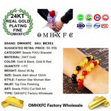 OMHXFC Vintage PIXIU Lucky Beads 24KT Bracelet BE351
