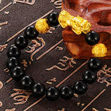 OMHXFC Vintage PIXIU Lucky Beads 24KT Bracelet BE351