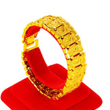 Vintage Dragon Wide Watch Chain 24KT Bracelet