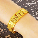 OMHXFC Dragon Wide Watch Chain 24KT Bracelet BE347