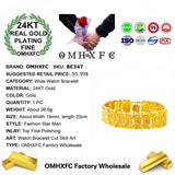 Vintage Dragon Wide Watch Chain 24KT Bracelet