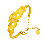 European Fine Woman Bride Mother Party Birthday Wedding Gift Fox 24KT Bracelet