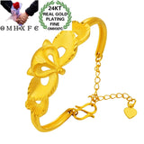 European Fine Woman Bride Mother Party Birthday Wedding Gift Fox 24KT Bracelet