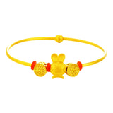European Bride Party Rabbit Beads 24KT Bracelet Bangle BE324