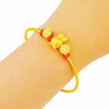 European Bride Party Rabbit Beads 24KT Bracelet Bangle BE324