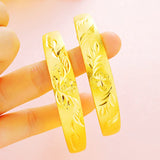 Vintage Flower 24KT Bangle BE297 European Hot Woman Female Party Birthday Gift
